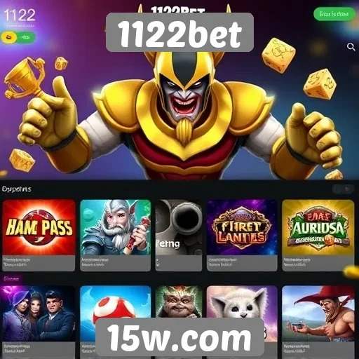 Variedade de jogos disponíveis na plataforma 1122bet